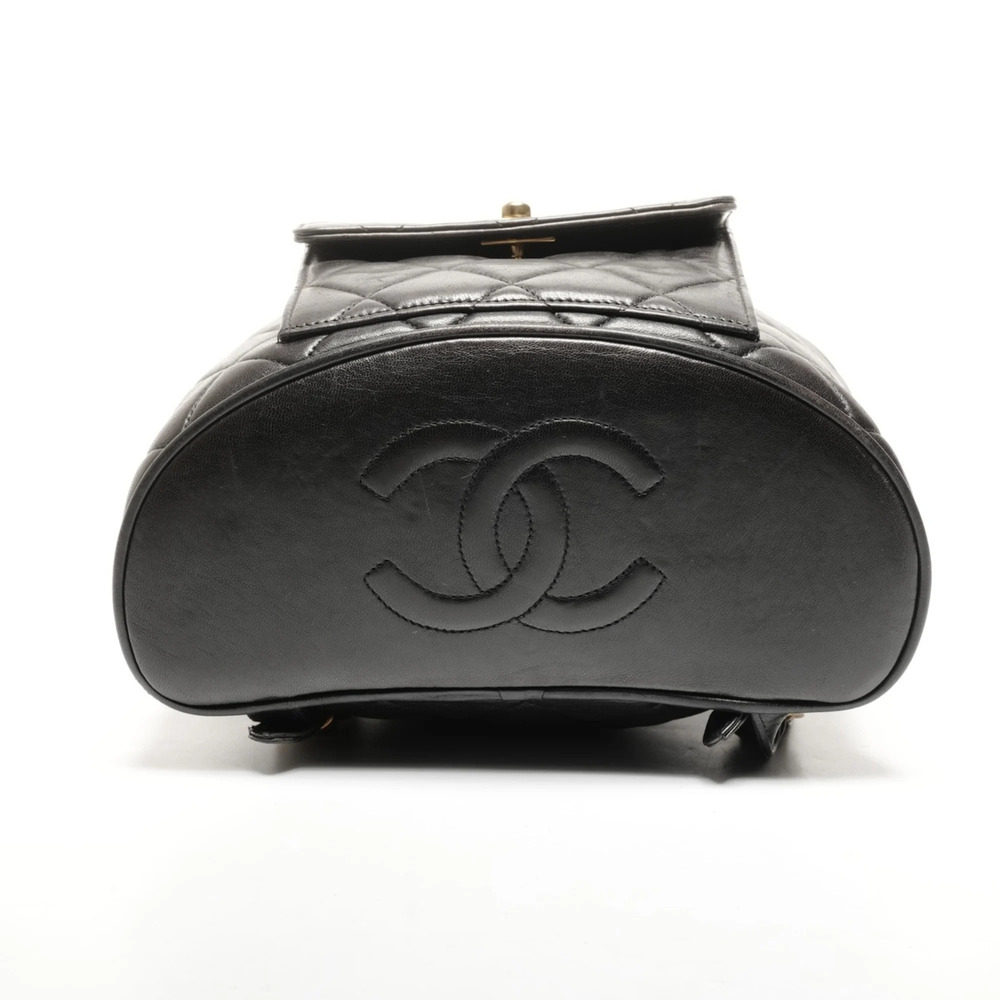 CHANEL No. 3 1994-1996 Lambskin Duma Matelasse Backpack/Daypack in Black - Picture 7 of 15